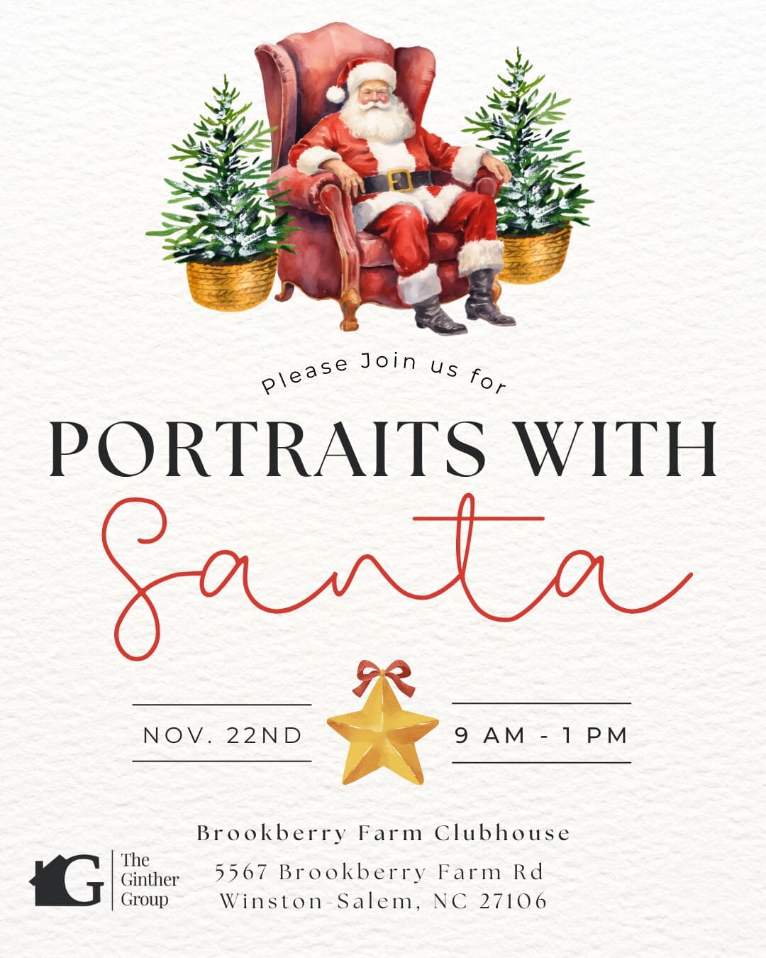 Santa Invite Portraits with Santa